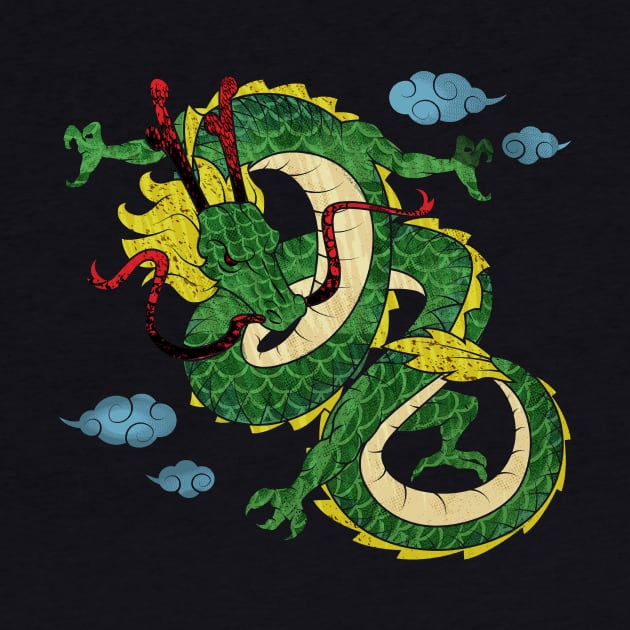 Chinese Dragon Illustration Mythology by Foxxy Merch